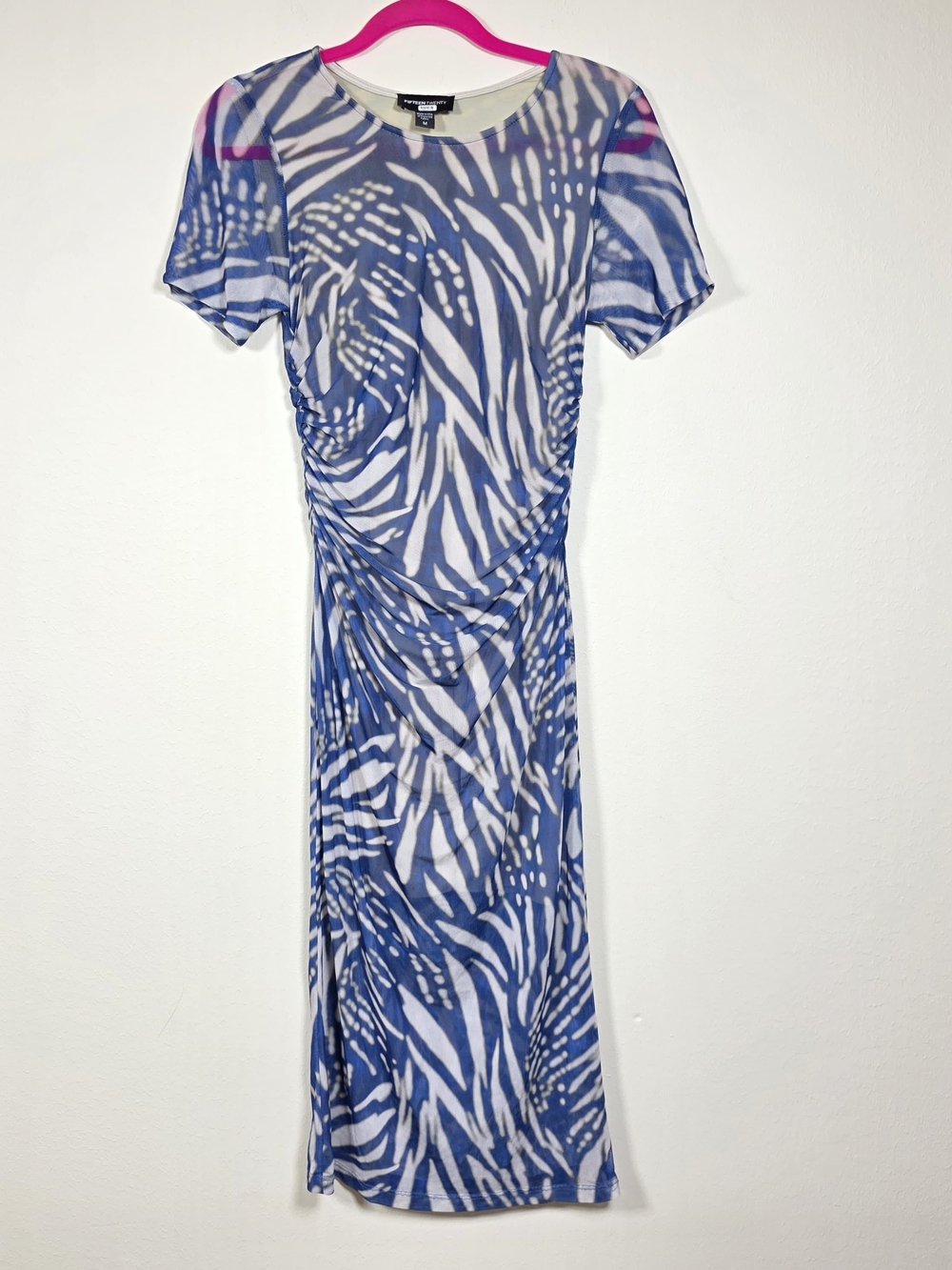 FIFTEEN TWENTY SIDE SHIRRED MIDI DRESS SIZE M MSRP $187